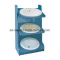 Three Tiers Mtetal Display Cabinet/ Display for Wash Basins Presentation